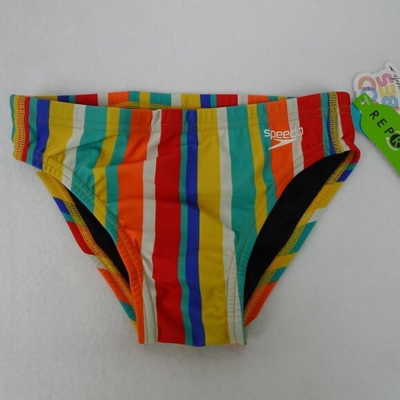 Speedo Swim Briefs Men's Boys Size 26 Colorful Eco Endurance - Picture 1 of 9